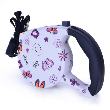 New Patterns Design Automatic Rope Chew Proof Retractable Dog Leash